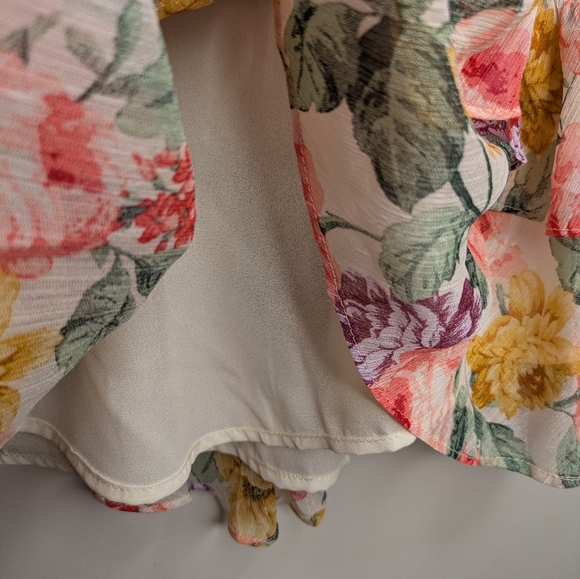 STORIA Floral Ruffle Mini Dress - Spring Garden Vibes - Size Small - Picture 10 of 13